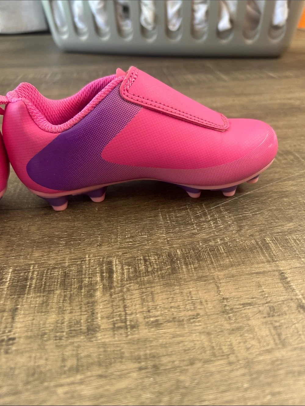 Carter's Hot Pink and Purple Kids Soccer Cleats with Velcro Strap